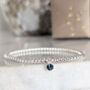 Sterling Silver December Birthstone Bracelet, thumbnail 2 of 9