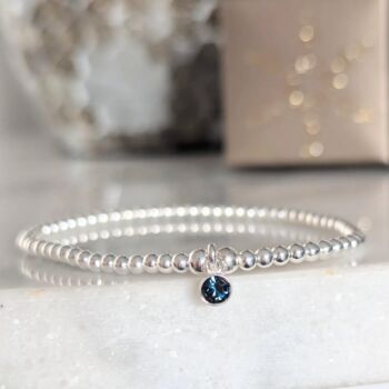 Sterling Silver December Birthstone Bracelet, 2 of 9