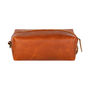 Personalised Buffalo Leather Wash Bag In Tan, thumbnail 5 of 9