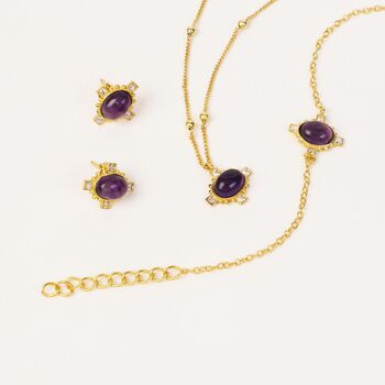 Amethyst Cz Necklace, 4 of 4