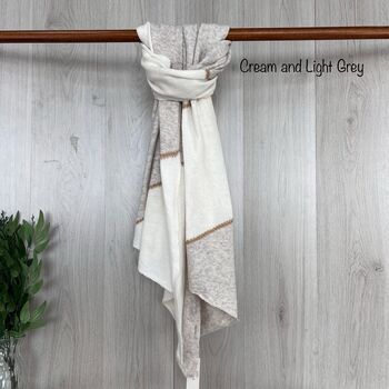 Soft Knit Two Tone Wool Blend Scarf, 2 of 7