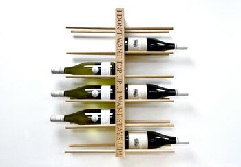 Personalised Oak Wall Wine Racks, 6 of 6