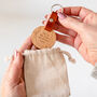 Engraved 'We'd Be Lost Without You' Wooden Keyring, thumbnail 3 of 4