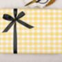 Three Sheets Of Yellow Gingham Wrapping Paper, thumbnail 2 of 2