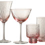 Rippled Pink Ombré Water Glasses Set Of Six, thumbnail 3 of 3