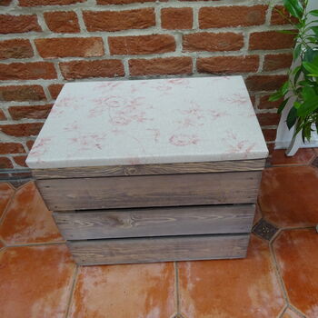 Vintage Style Midi Crate Seat With One Inch Cushion, 4 of 5