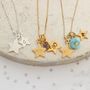 Zodiac Star Necklace Personalised With Letter Charm, thumbnail 8 of 12