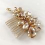 Gold Crystal Hair Comb, thumbnail 1 of 4