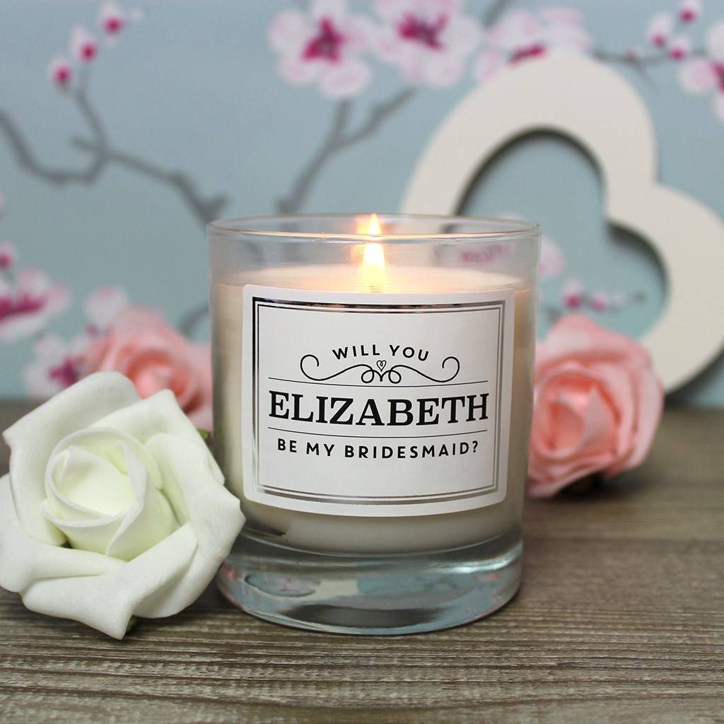 Will You Be My Bridesmaid? Personalised Candle By Intervino