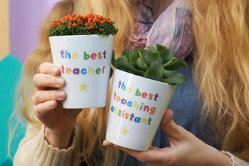 Personalised Teacher Or Teaching Assistant Plant Pot, 3 of 6