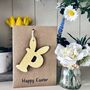 Personalised Easter Bunny Letter Wooden Keepsake Card, thumbnail 9 of 9