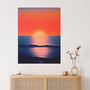 Morning Glory Sunset On Sea Orange Blue Wall Art Print, thumbnail 1 of 6