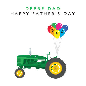 Happy Father's Day Deere Dad, Tractor, Countryside Card, 2 of 2