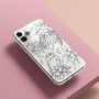 Birds Floral Black Phone Case For iPhone, thumbnail 3 of 9
