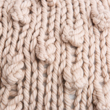 Big Bobble Stitch Cushion Easy Knitting Kit, 6 of 10
