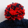 Unisex Hat Knitting Kit Navy, thumbnail 5 of 7