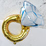 Engagement Wedding Ring Foil Balloon, thumbnail 1 of 3