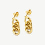 Gold Chain Stud Earrings, thumbnail 1 of 2