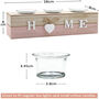 Pack Of Three Candle Holder With White Wooden Heart, thumbnail 3 of 8