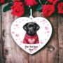 Personalised Black Labrador Puppy Love Decoration, thumbnail 2 of 2