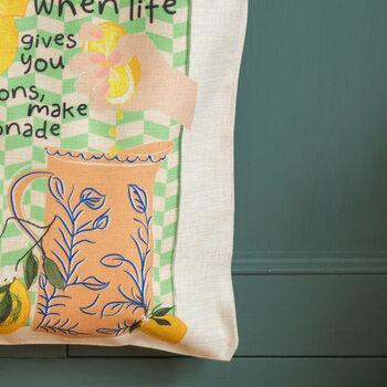 When Life Gives You Lemons Inspirational Tote Bag, 2 of 8