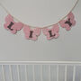 Bunting Personalised Pink Felt Butterfly Wall Decor, thumbnail 3 of 11