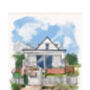 Illustrated Custom House Portrait, thumbnail 4 of 9