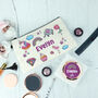 Personalised Girls Make Up Storage Zip Bag And Mirror, thumbnail 1 of 4