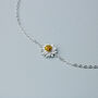 Sterling Silver Daisy Charm Anklet, thumbnail 3 of 6