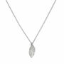 Gold Silver Plated Angel Feather Leaf Charm Necklace, thumbnail 4 of 5