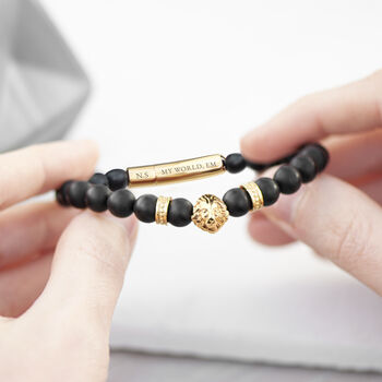 Personalised Men's Golden Lion Bracelet, 3 of 8