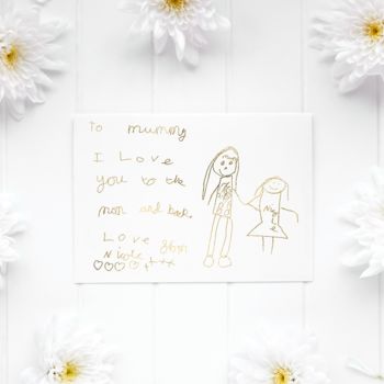 Personalised Child's Drawing Foil Keepsake Print, 9 of 12
