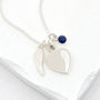 Personalised Angel Wing Heart Necklace Sterling Silver, thumbnail 1 of 7