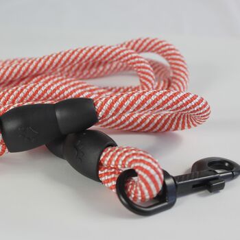 Red And White Stripped Rope Dog Lead, 3 of 12