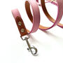 Soft Pink Leather Dog Lead, thumbnail 2 of 5