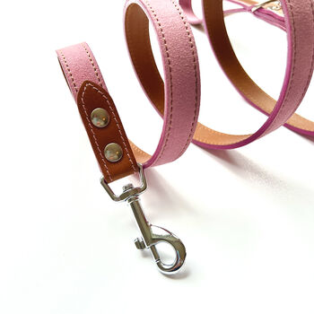 Soft Pink Leather Dog Lead, 2 of 5