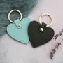 Personalised Heart Shape Leather Key Ring, thumbnail 5 of 5