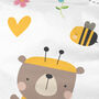 Bee Wrapping Paper, Fun Bee's Bear Birthday Gift Wrap, thumbnail 2 of 2