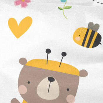 Bee Wrapping Paper, Fun Bee's Bear Birthday Gift Wrap, 2 of 2