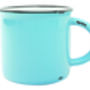 Tinware Mug Teal Set Of Four, thumbnail 2 of 2