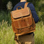 Top Zip Open Genuine Leather Backpack, thumbnail 9 of 9