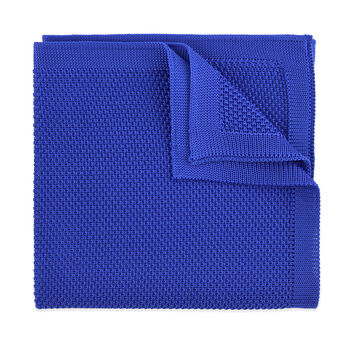 Royal Blue Knitted Neck Tie In 100% Soft Polyester, 8 of 11