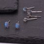 Sterling Silver Grey Labradorite Gemstone Stud Earrings, thumbnail 5 of 12