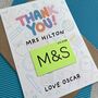 Thank You Teacher/Teaching Assistant Gift Card Holder, thumbnail 2 of 2