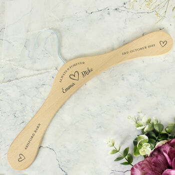 Personalised Always And Forever Wooden Hanger, 2 of 5