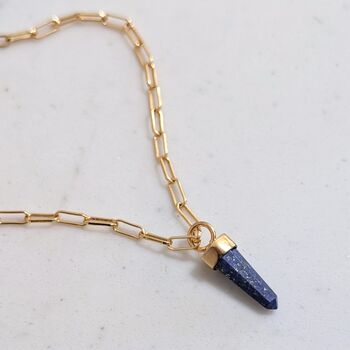 The En Pointe Lapis Lazuli Gemstone Necklace, 4 of 8