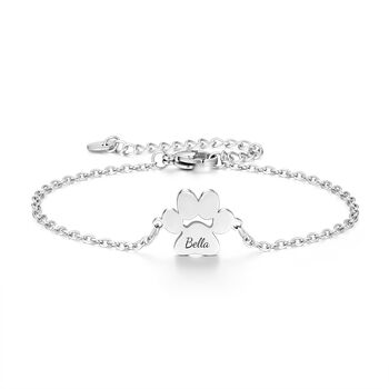 Personalised Dog Memorial Bracelet Paw Print Rainbow Bridge, 5 of 10