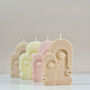 Colourful Moai Cubist Art Face Candle Home Décor Gift, thumbnail 1 of 5