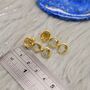 Green Amethyst Gold Drop Earrings, thumbnail 7 of 7