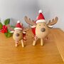 Mummy And Baby Wooden Reindeer Pair, thumbnail 5 of 5
